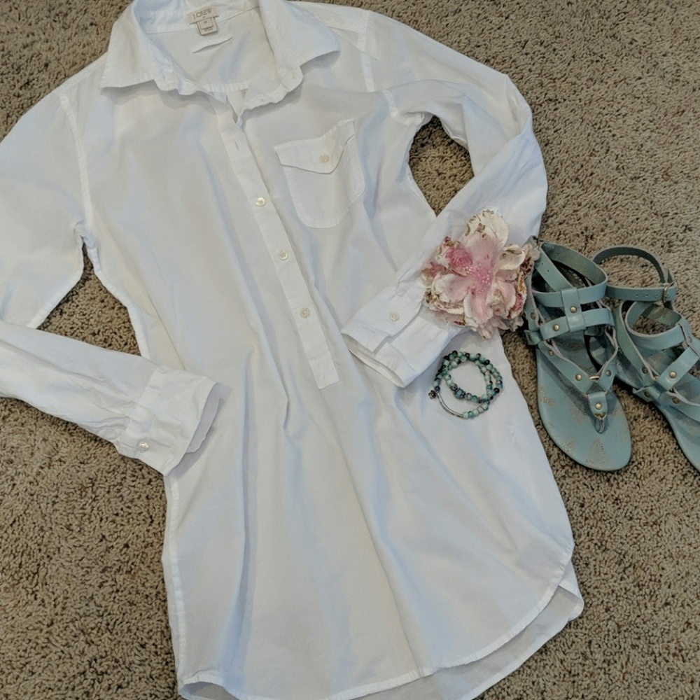 J. Crew White Button Down Shirt